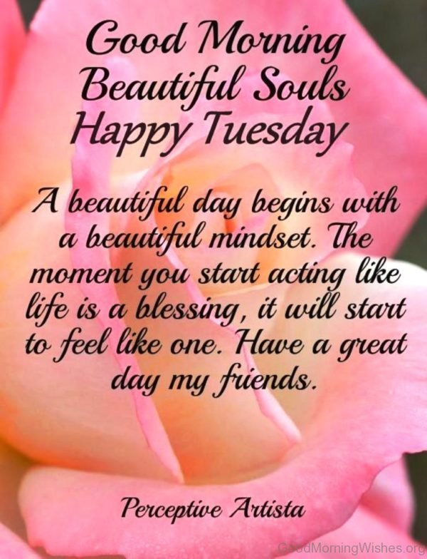 Good Morning Beautiful Souls Happy Tuesday