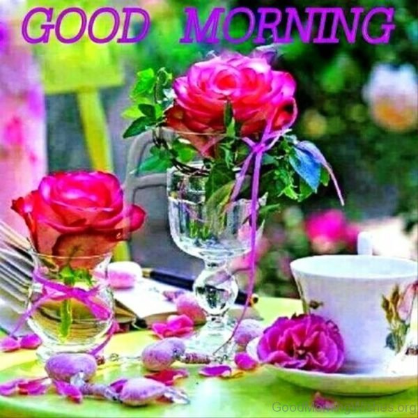 Good Morning Wishes With Rose