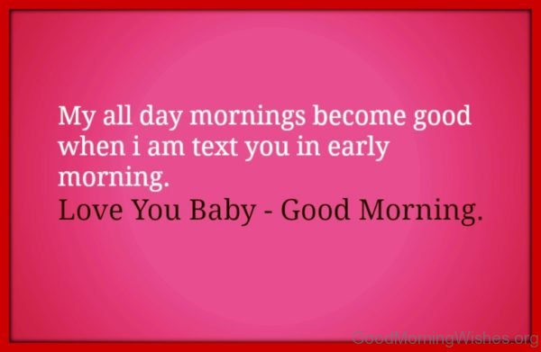 Love You Baby Good Morning