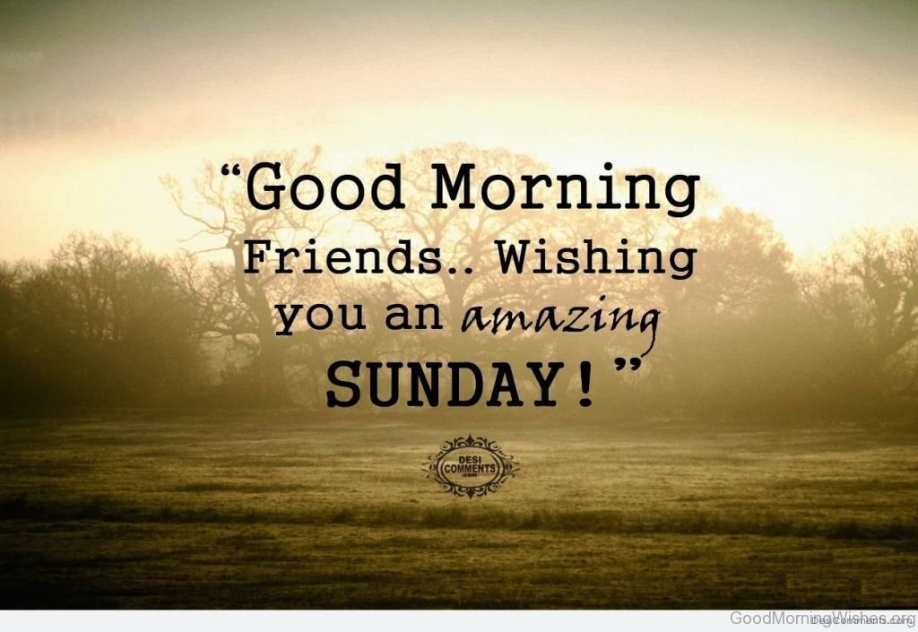 Good Morning Friends Have A Wonderful Sunday
