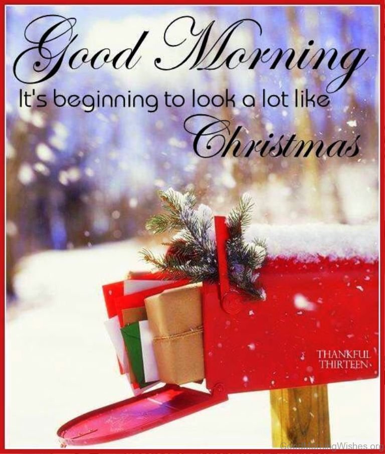 Good Morning Its Beginning To Look A Lot Like Christmas.