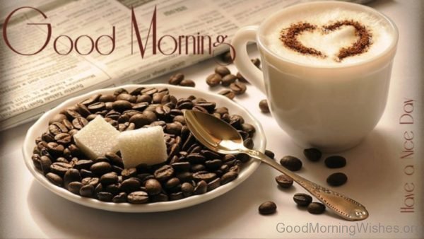 Good Morning With Coffee Cup