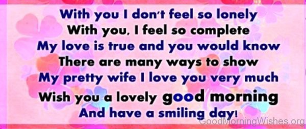 With You I Dont Feel So Lonely