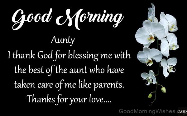 Good Morning Aunty With Morning Blessing Pic