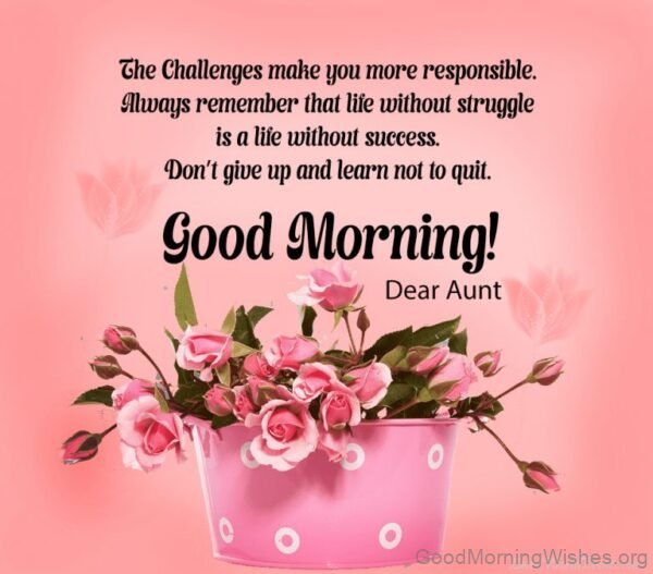 Good Morning Dearest Aunt Image