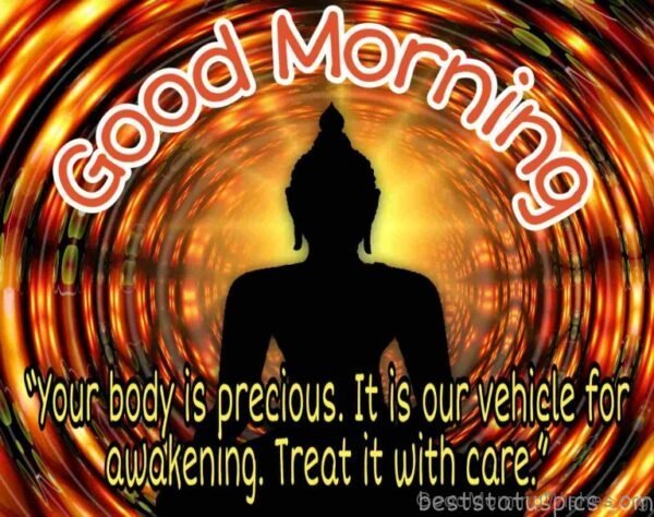 Buddha Blessing Good Morning Pic