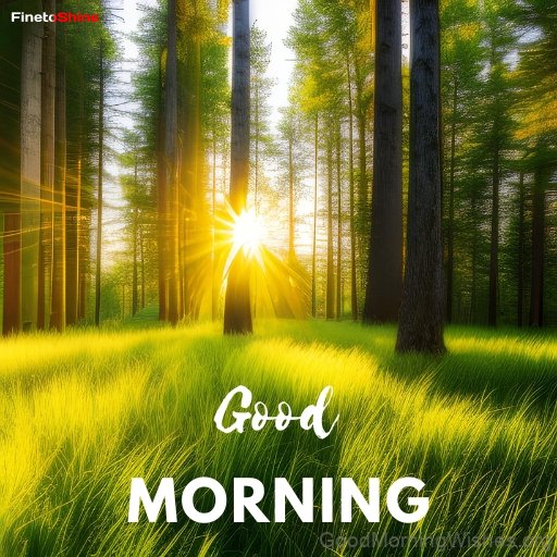 Good Morning Nature With Sun Rays Image