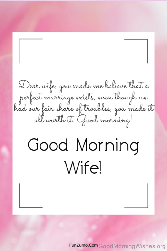 Sweet Good Morning Message To My Wife