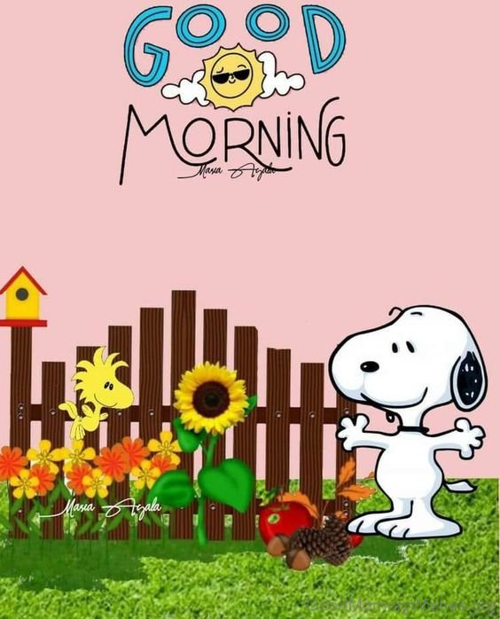 Beautiful Snoopy Good Morning Wish Pic