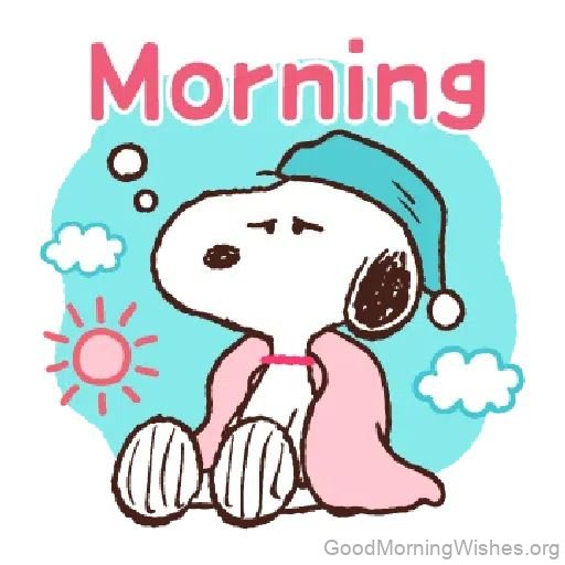 Good Morning Lazy Snoopy Image