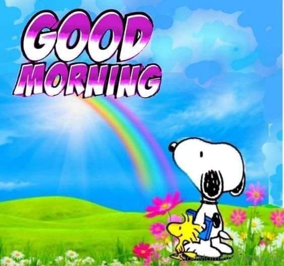 Good Morning Wish Happily Snoopy Image