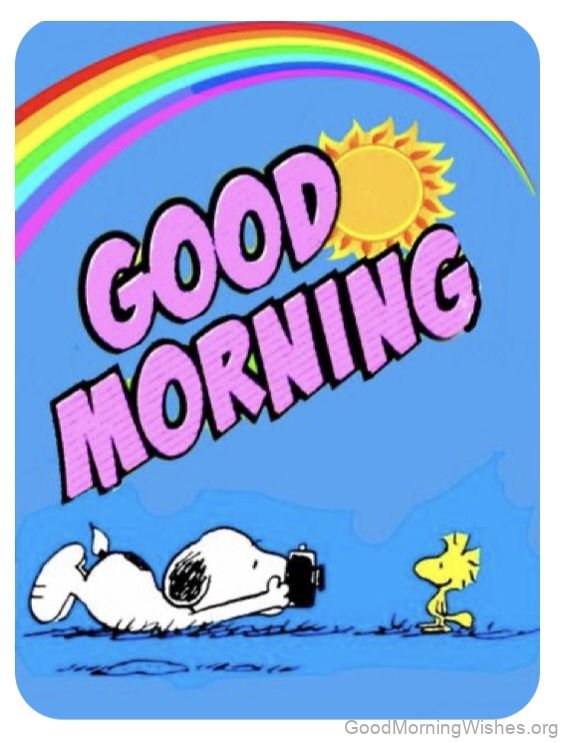 Good Morning Wish Rainbow Snoopy Pic