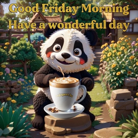 Beautiful Good Morning Panda Image