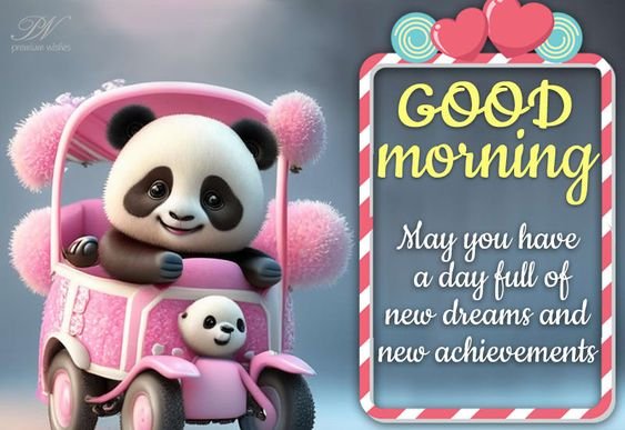Beautiful Good Morning Panda