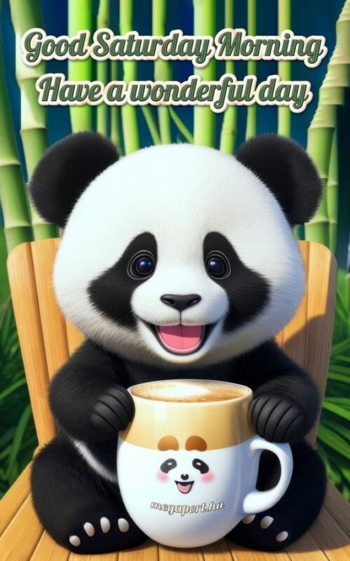 Cute Panda Good Morning Picture