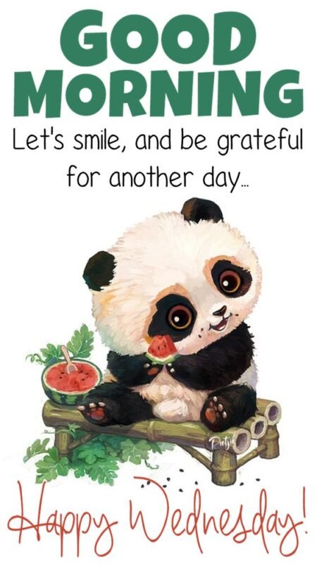 Panda Good Morning Image